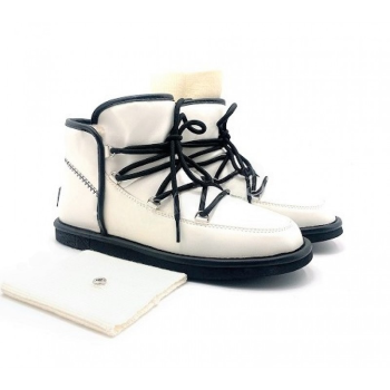  Женские Ботинки Ugg Lodge Mini Leather - White