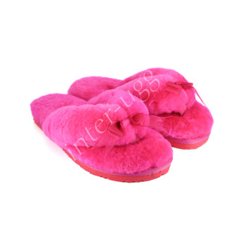 Меховые Вьетнамки Fluff flip flop - Fuchsia