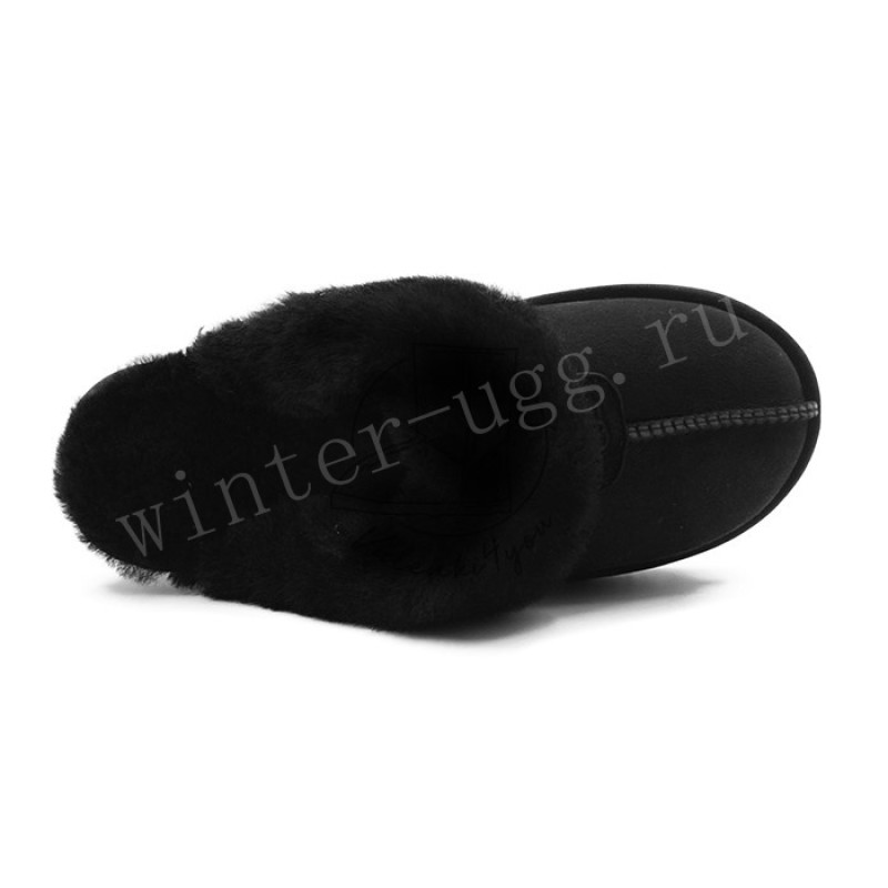 Меховые Домашние Тапочки Slipper - Black