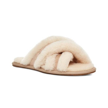  Меховые тапочки UGG Slippers Scuffita - Sand