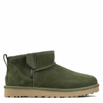 Ugg Mens Classic Ultra Mini Zip Boot Khaki