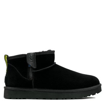 Ugg Mens Classic Ultra Mini Zip Boot - BLACK/PEARFECT