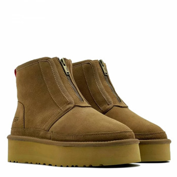 Женские Ботинки Neumel Platform Zip - Chestnut