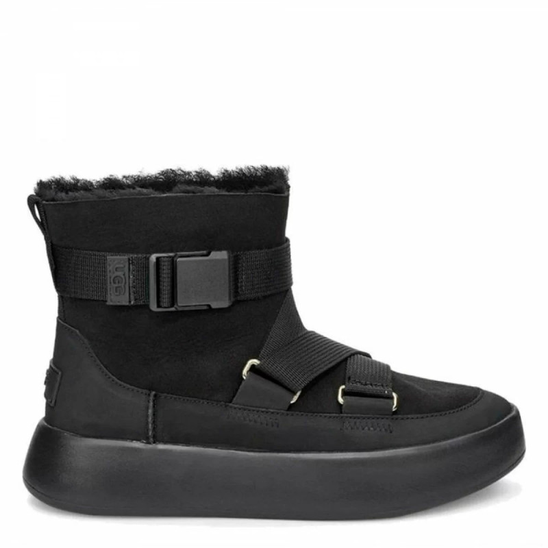 Женские UGG Boom Buckle Boots - Black 